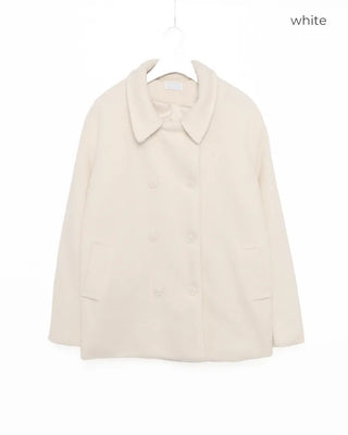Color Button Half Coat