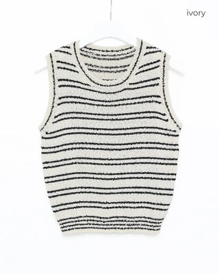 Border Round Neck Sleeveless