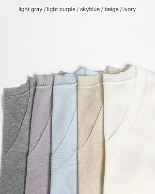 V-neck slim-fit knit