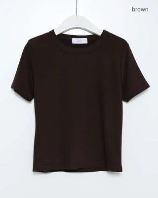 Rayon blend short-sleeved T-shirt