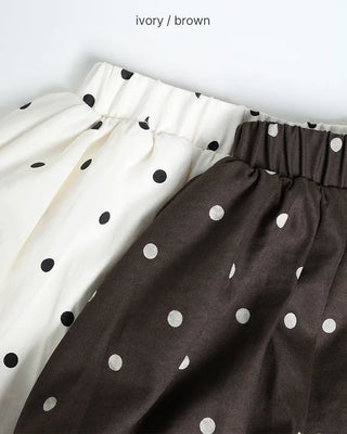 Polka Dot Pumpkin Balloon Fit Mini Skirt