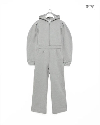 Brushed Half-Zip Jumpsuit