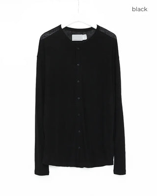 Linen Henley Neck Cardigan