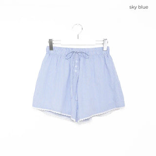 Striped lace shorts