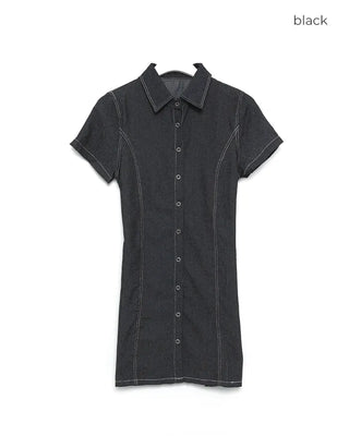 Shirt denim dress