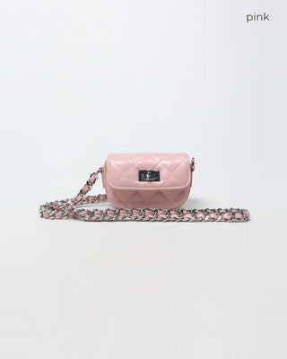 Quilted chain shoulder mini bag