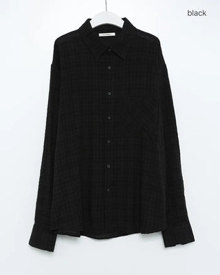 Vintage check pattern summer shirt