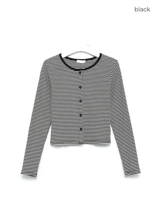 Striped camisole cardigan set