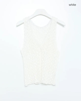 Flower Lace Surplice Neck Sleeveless