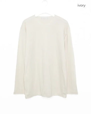 (Unisex) V-neck long-sleeve knit t-shirt