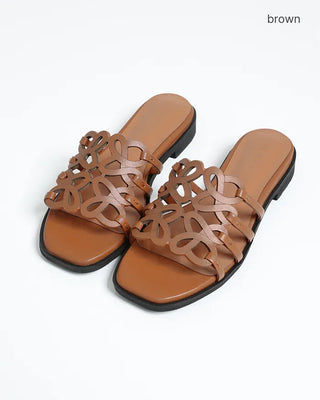 Perforated pattern sandals
