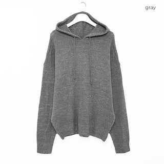 Oversized Boucle Hooded Knit
