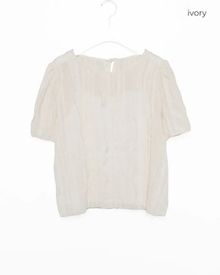 Lace frill blouse set