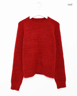 Simple raglan knit