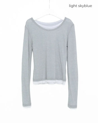 Wool layered T-shirt