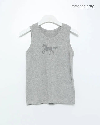 Horse print sleeveless top