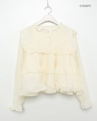 Tiered ruffle blouse
