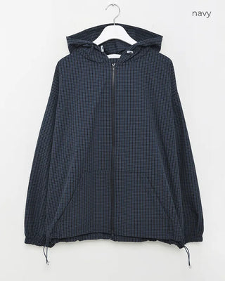 (Unisex) Becca Check Hooded Jacket