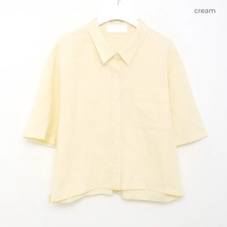Pocket Linen Half-Sleeve Shirt