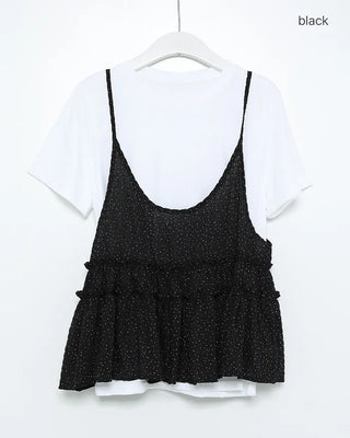 Polka Dot Camisole Bustier Set
