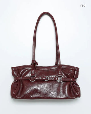 Square buckle shoulder bag
