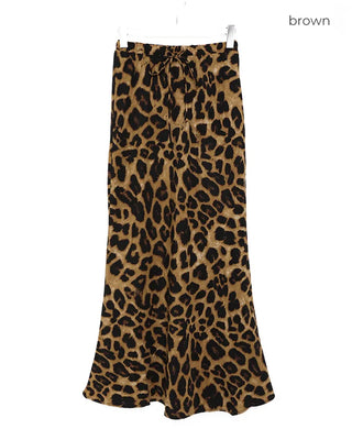 Big leopard mermaid maxi skirt