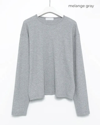 (Unisex) Semi-Cropped Waffle Long Sleeve Cut and Sewn