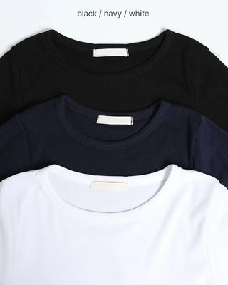 Basic Color Round T-Shirt