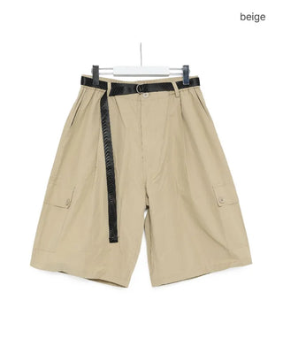D-ring belt Bermuda shorts