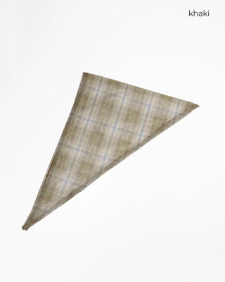 Checked sheer scarf