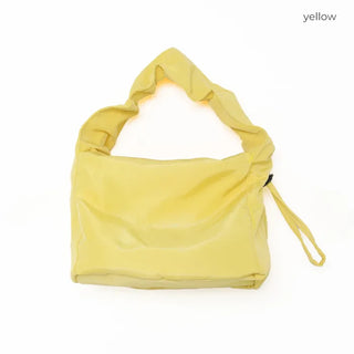 Vivid Shirring Square Tote Bag