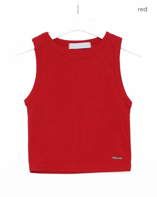 Silverpoint Rib Cropped Sleeveless