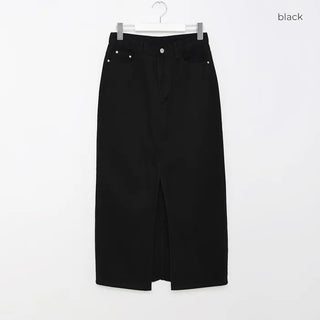 Front slit long skirt