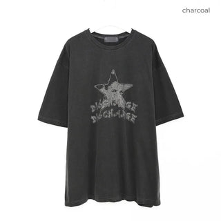 Pigment star print short-sleeved T-shirt