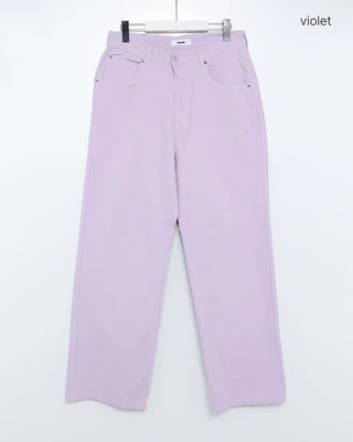 (Unisex) Colored Cotton Wide Pants