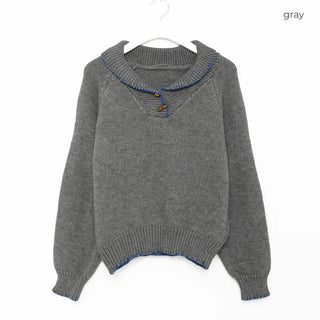 Toggle button knit