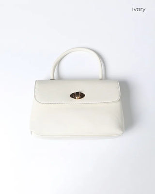 Square top handle tote bag