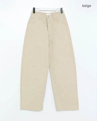 Summer cotton wide-leg pants