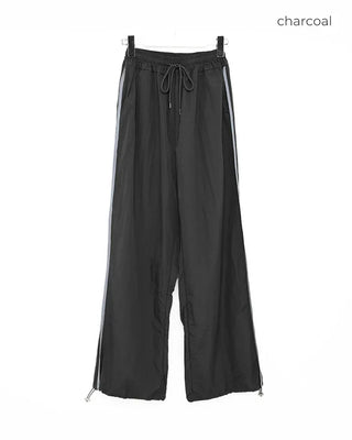 Track line wide pants