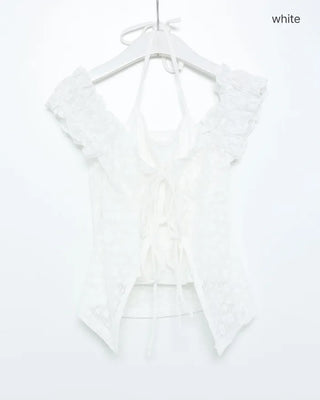 Sheer floral layered blouse