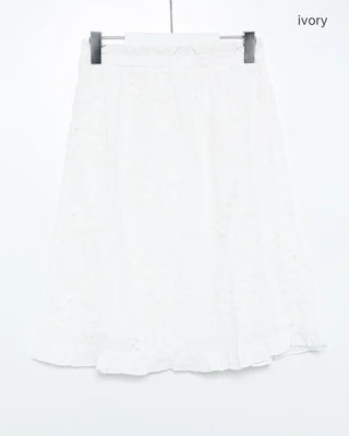 Punching Jacquard Flower Easy Skirt