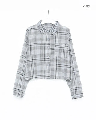 Checked cropped shirt
