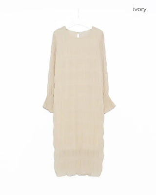 Chiffon pleated long dress