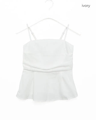Shirred flared blouse