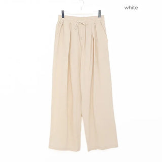 Cotton Tuck Banding Pants