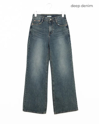 Loose-fit bootcut denim pants