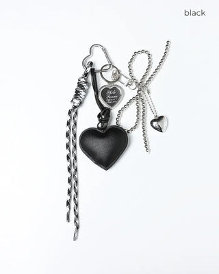 Heart Ribbon Chain Keyring