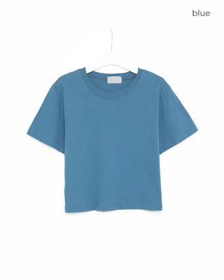 Round Simple Crop Short Sleeve T-Shirt