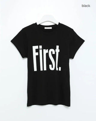 First Lettering Half T-Shirt