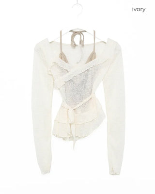 Layered ruffle knit